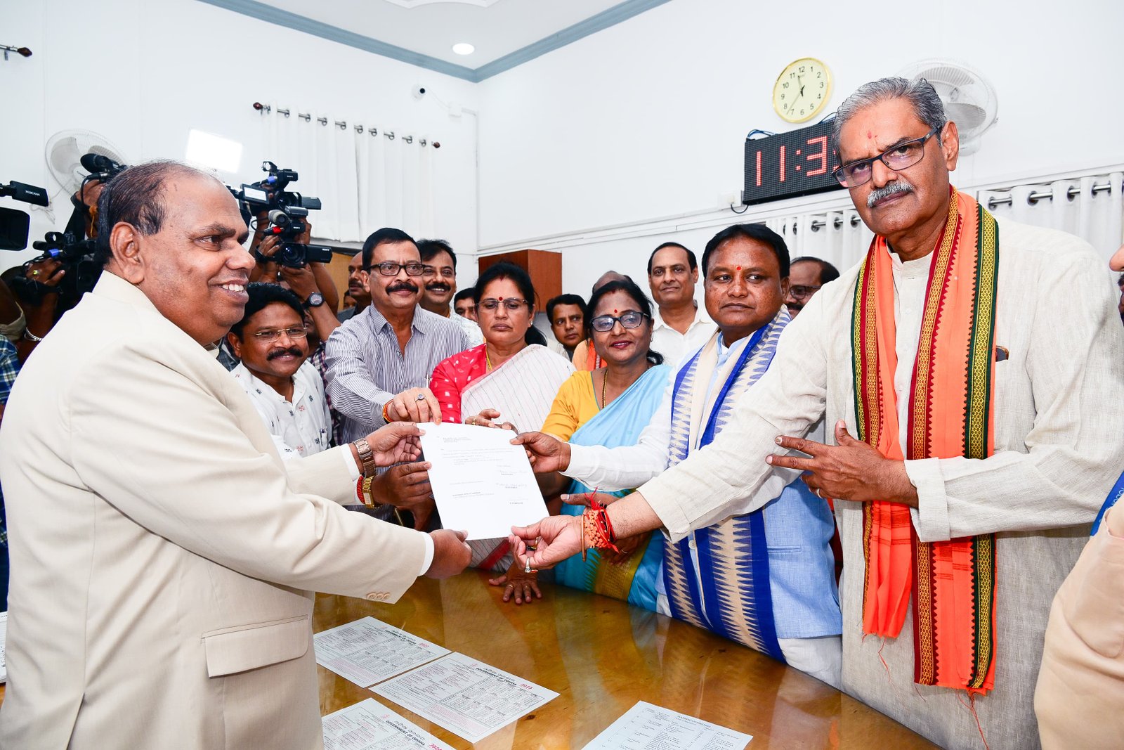 Surama Padhy files nomination for Speaker of Odisha Assembly