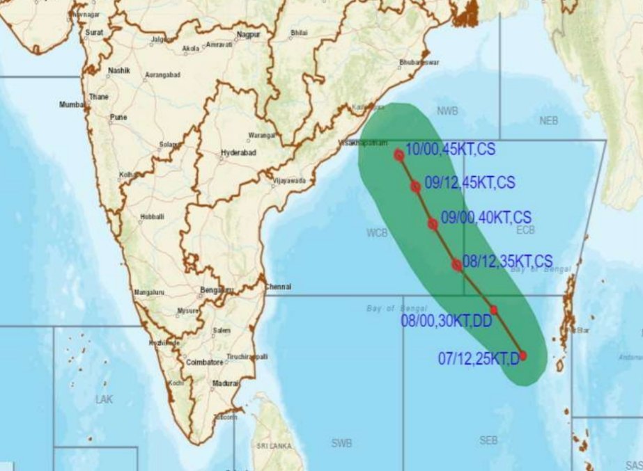 Cyclonic Storm Likely By May 8 , Landfall Likely On May 10