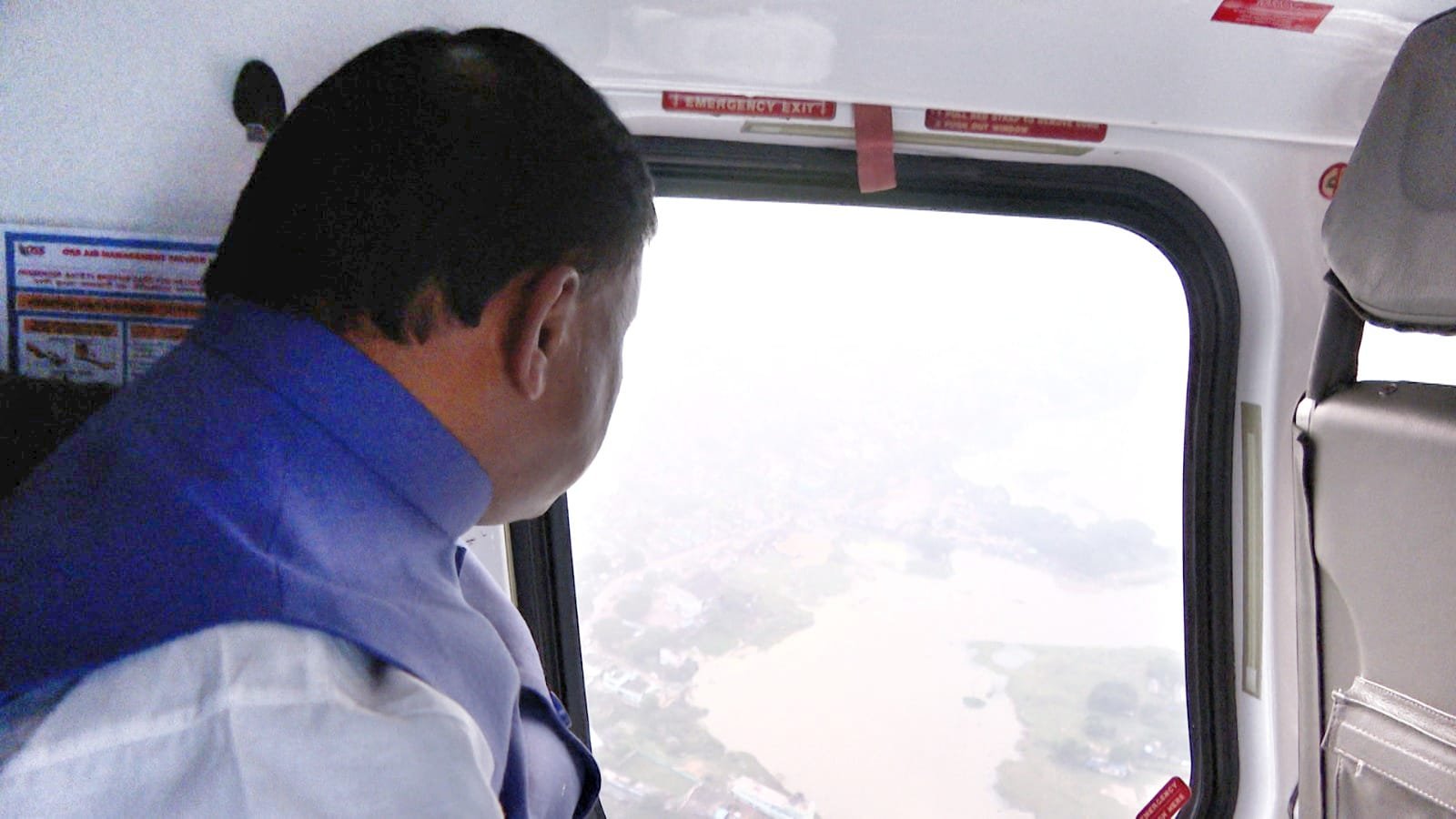 CM Majhi Makes Aerial Survey Of Cyclone Affected Areas