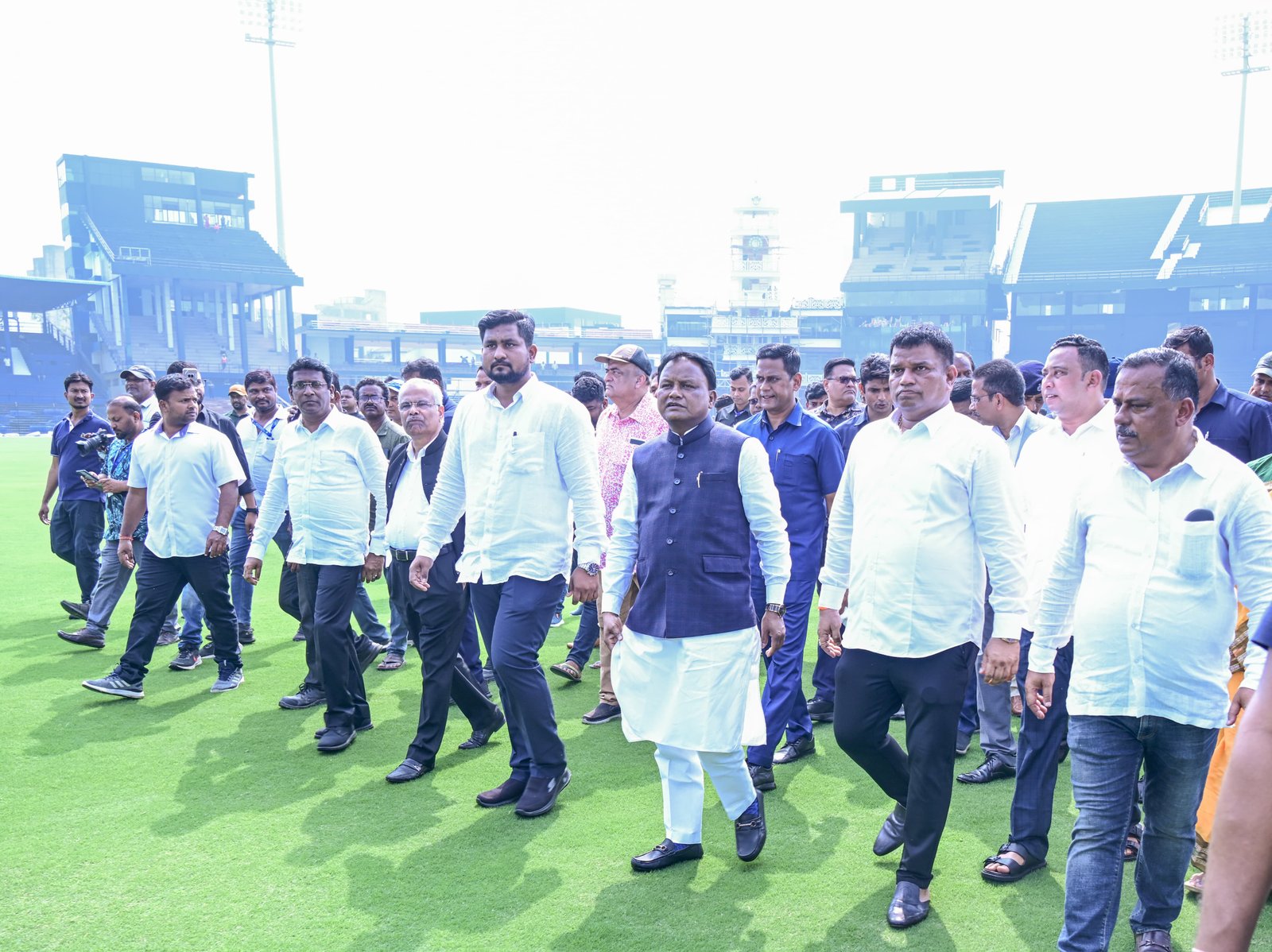 CM Majhi Reviews Preparations for ODI Match at Barabati Stadium