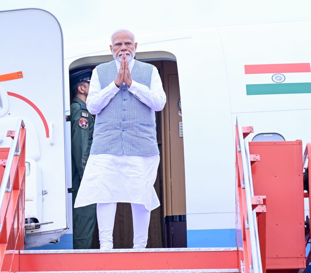 PM Modi arrives in Bhubaneswar, leads roadshow ahead of BJP Govt’s first anniversary