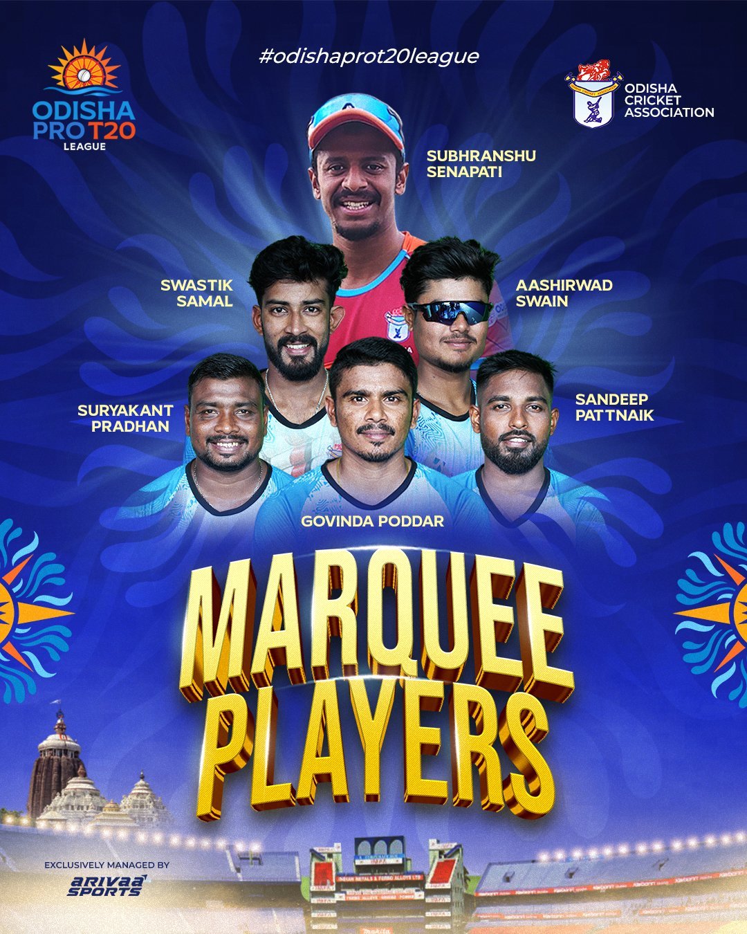 OCA unveils marquee players for inaugural Odisha Pro T20 League