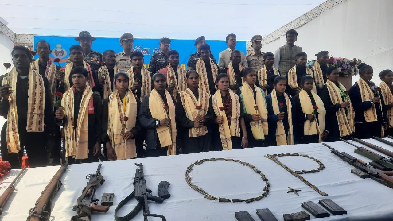 Major blow to CPI (Maoist) as 22 cadres surrender in Odisha