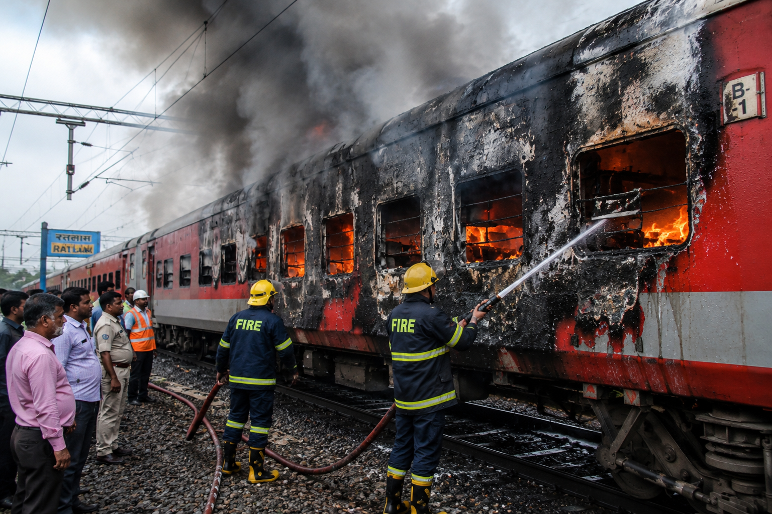 Fire on Rajdhani Express Near Ratlam Triggers Panic, Rail Services Hit