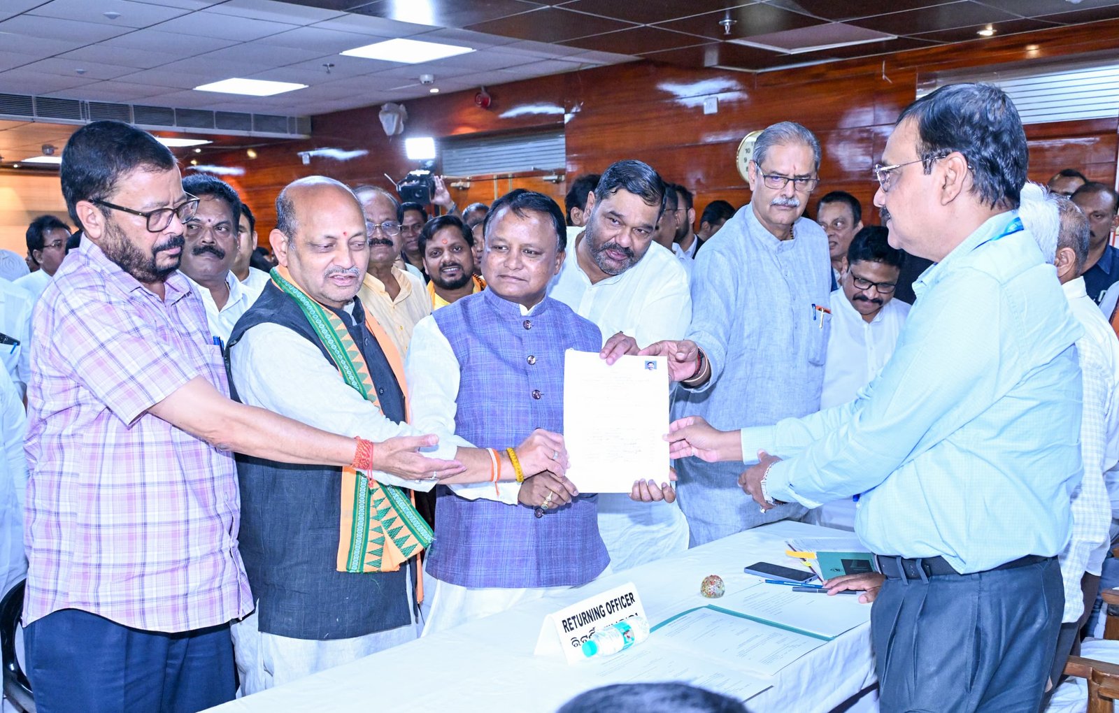 Debashish Samantaray files nomination for Rajya Sabha by-election from Odisha