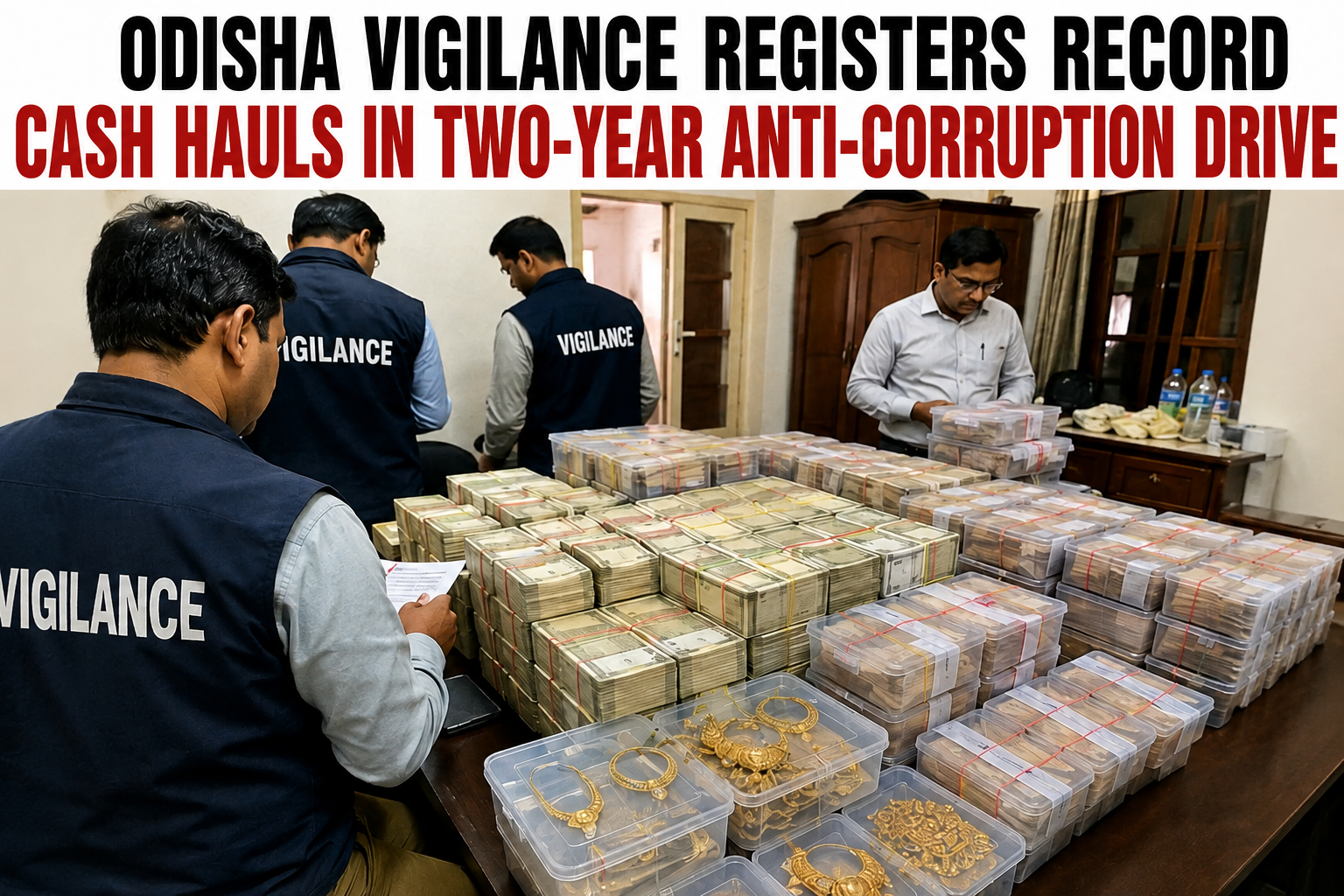 Odisha Vigilance Registers Record Cash Hauls in Two-Year Anti-Corruption Drive