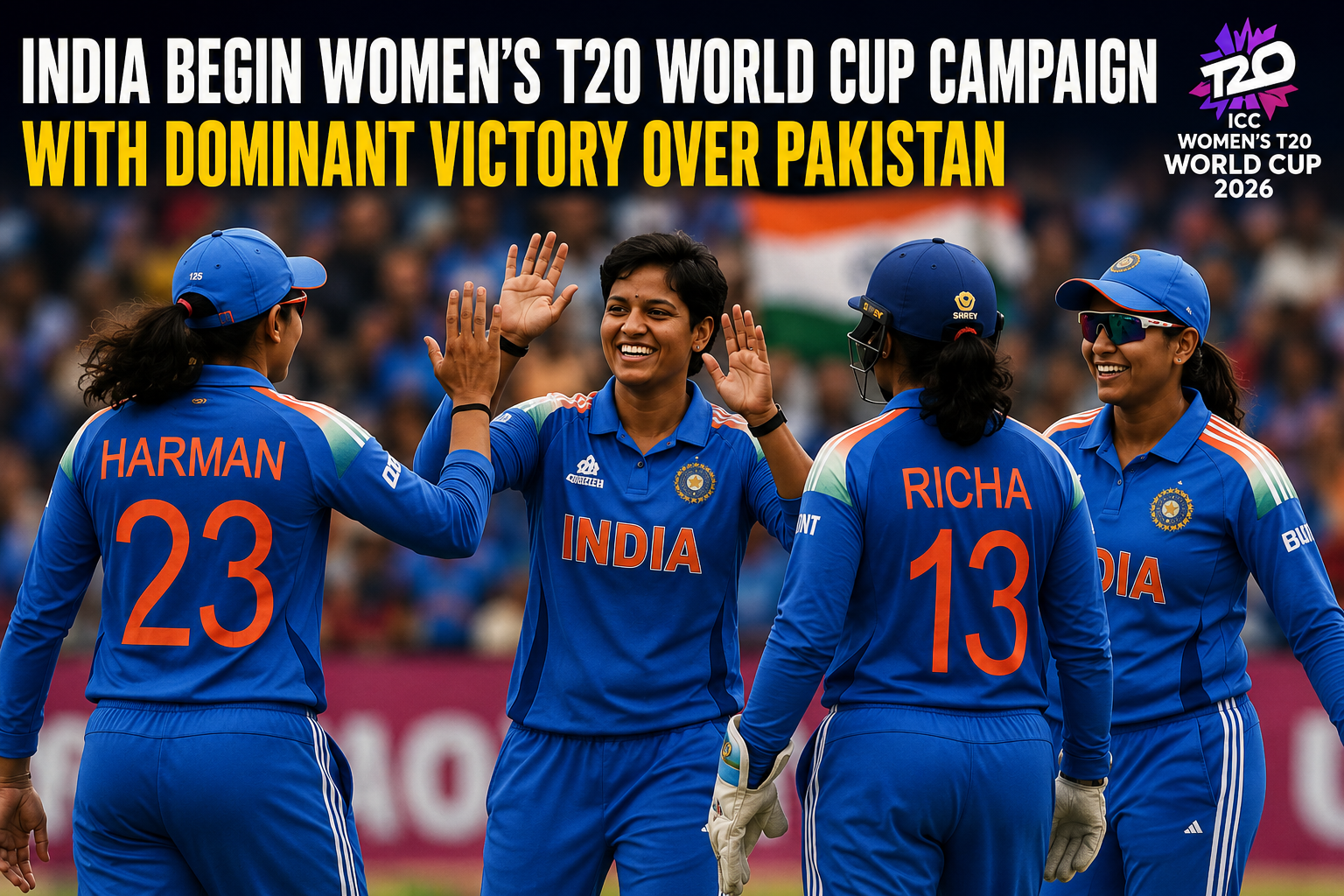 India Begin Women's T20 World Cup Campaign with Dominant Victory Over Pakistan