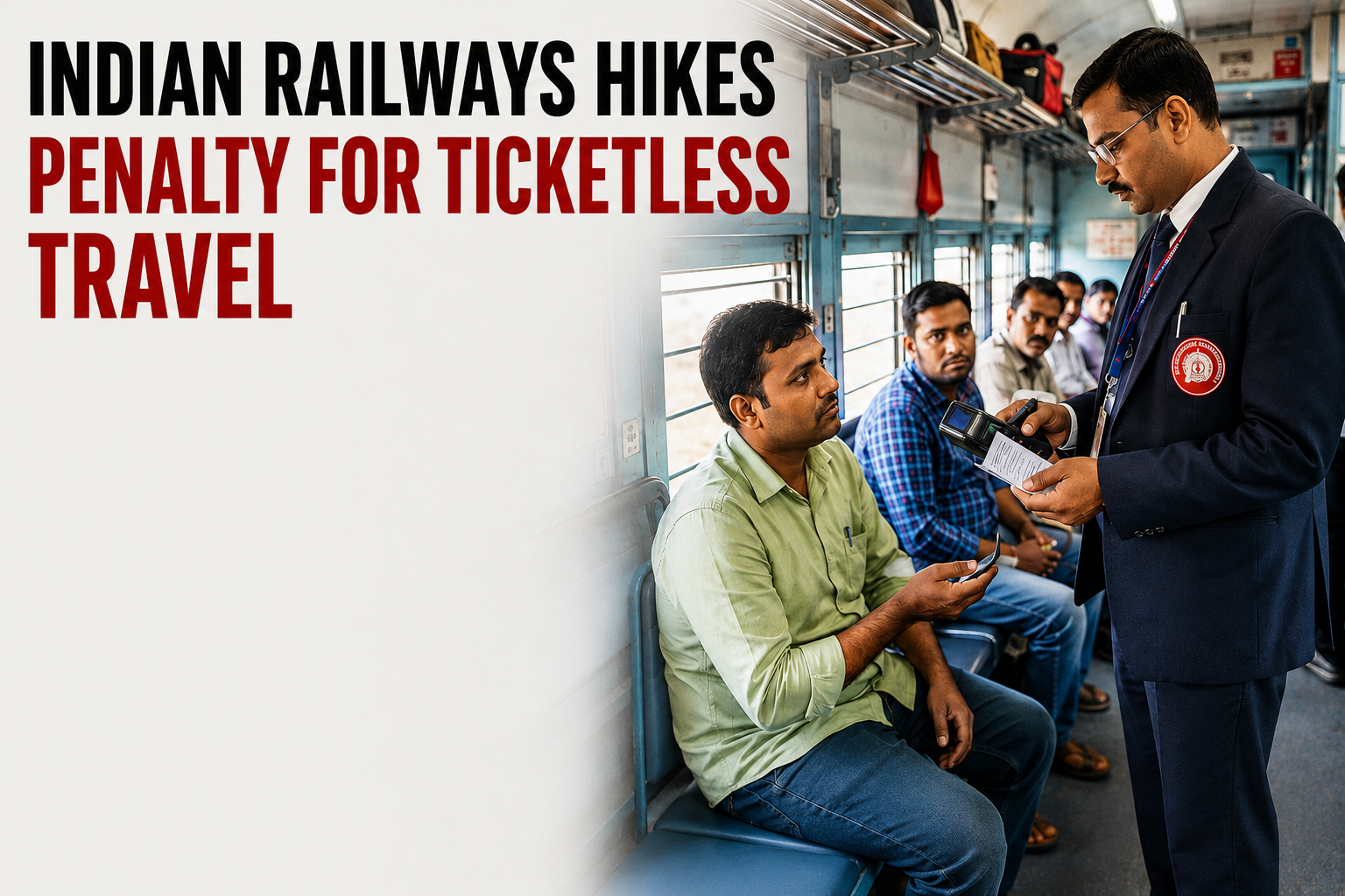 INDIAN RAILWAYS HIKES PENALTY FOR TICKETLESS TRAVEL, NEW RULES COME INTO EFFECT