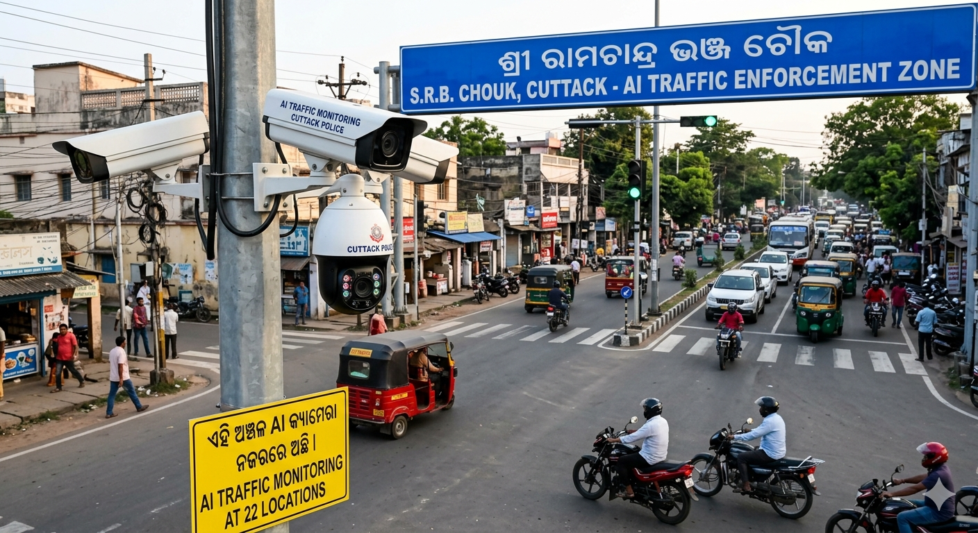 AI cameras to monitor traffic violations at 22 locations in Cuttack