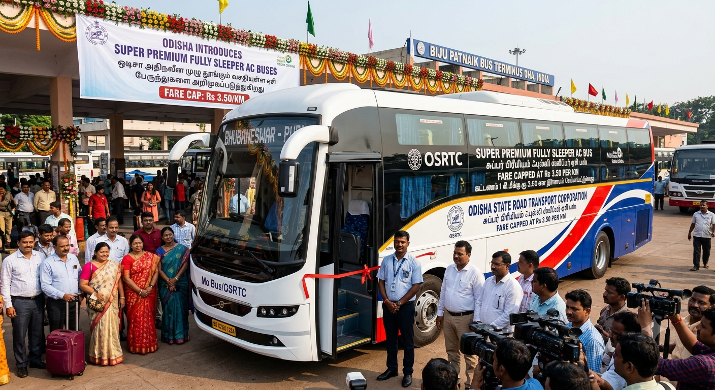 Odisha introduces super premium fully sleeper AC buses, caps fare at Rs 3.50 per km
