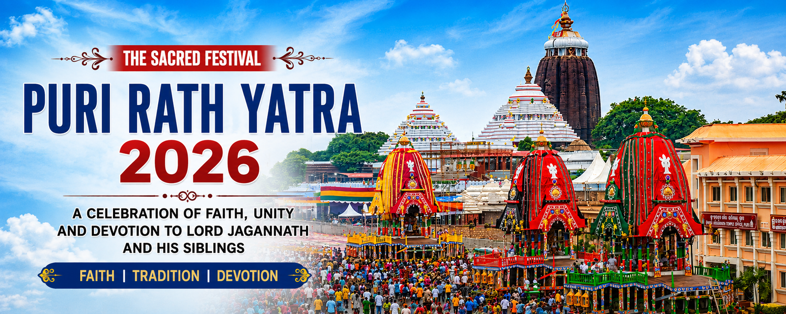 Three Grand Chariots Ready for Puri Rath Yatra, Devotees Await Divine Journey