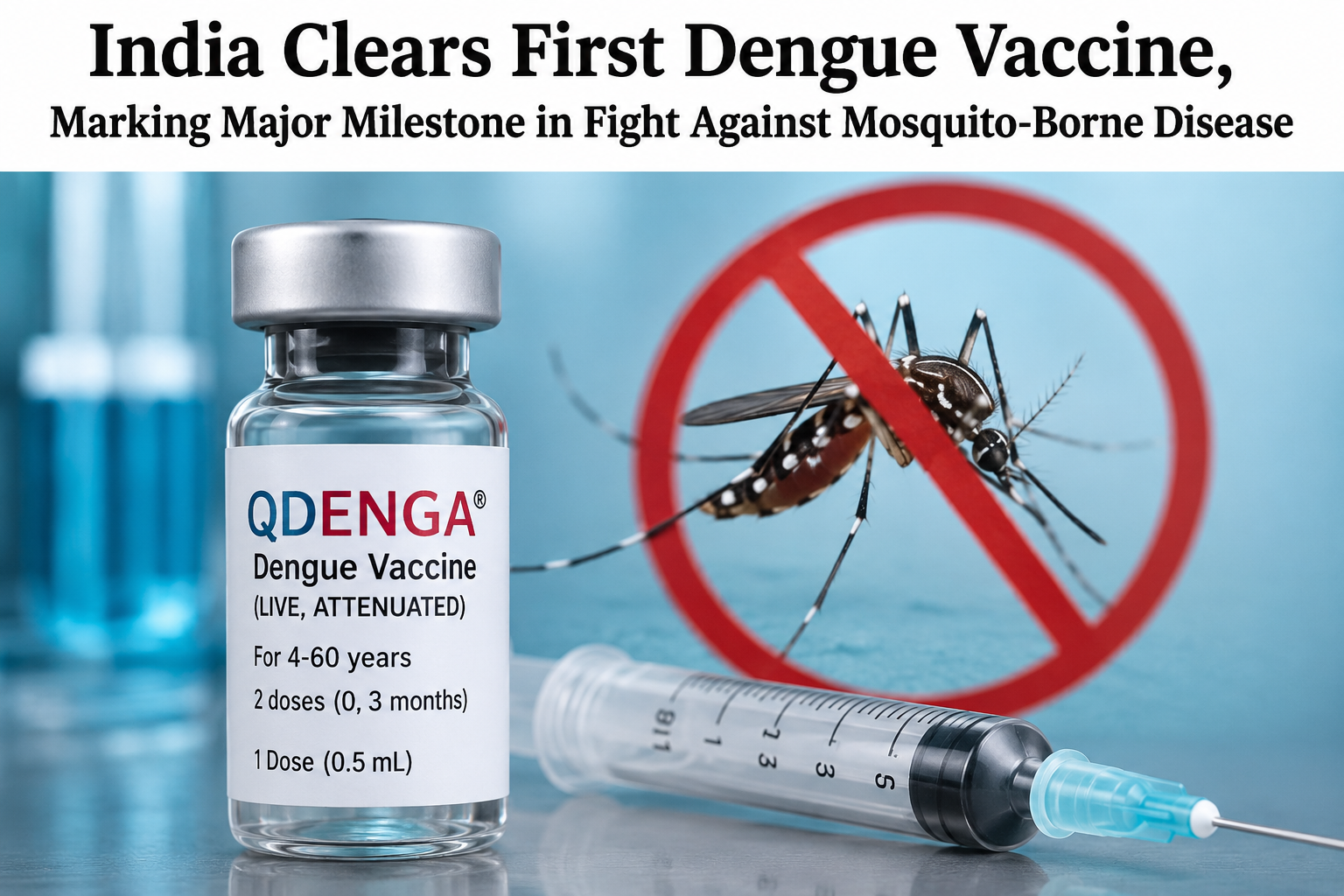 India Clears First Dengue Vaccine, Marking Major Milestone in Fight Against Mosquito-Borne Disease