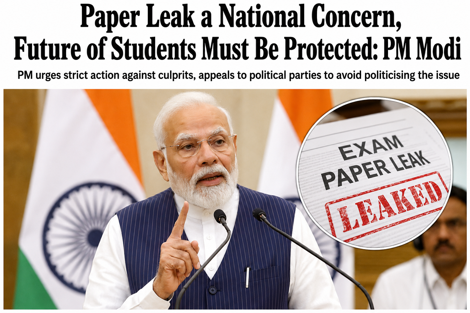 Paper Leak a National Concern, Future of Students Must Be Protected: PM Modi