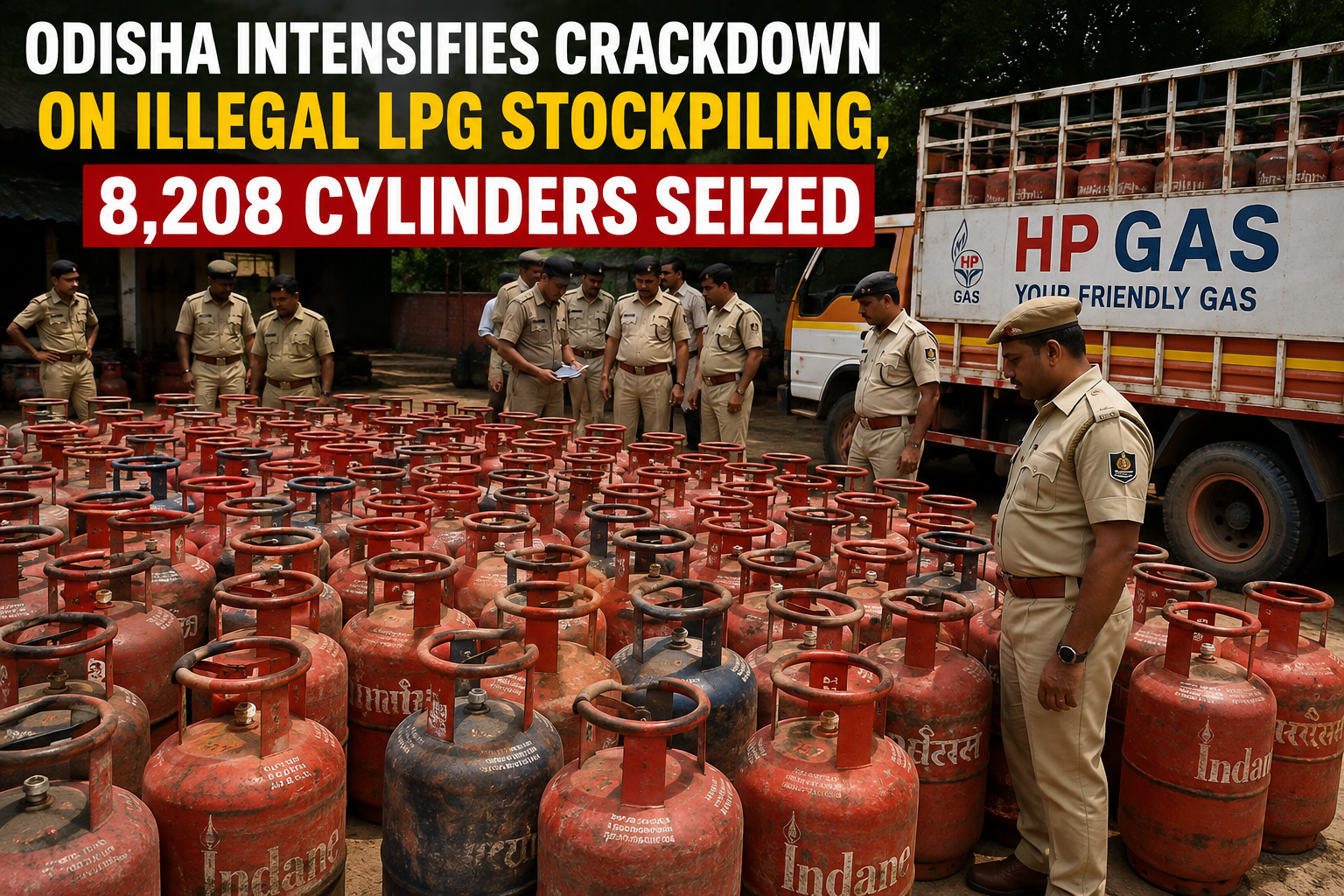 Odisha intensifies crackdown on illegal LPG stockpiling, 8,208 cylinders seized