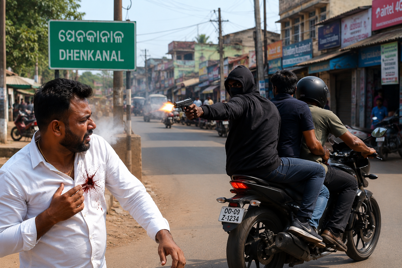 History-sheeter shot at in broad daylight in Dhenkanal, three assailants on bike flee