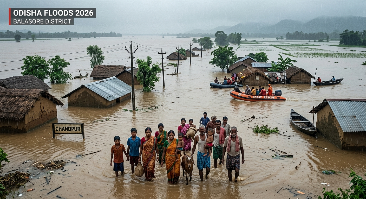 Odisha flood situation worsens as major rivers swell, villages and farmlands inundated