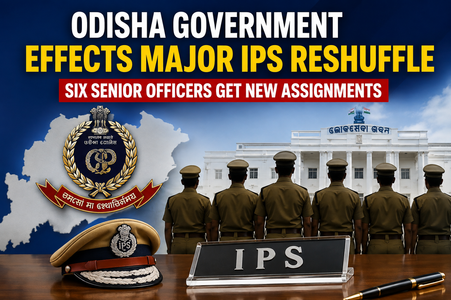 Odisha Government effects major IPS reshuffle, six senior officers get new assignments