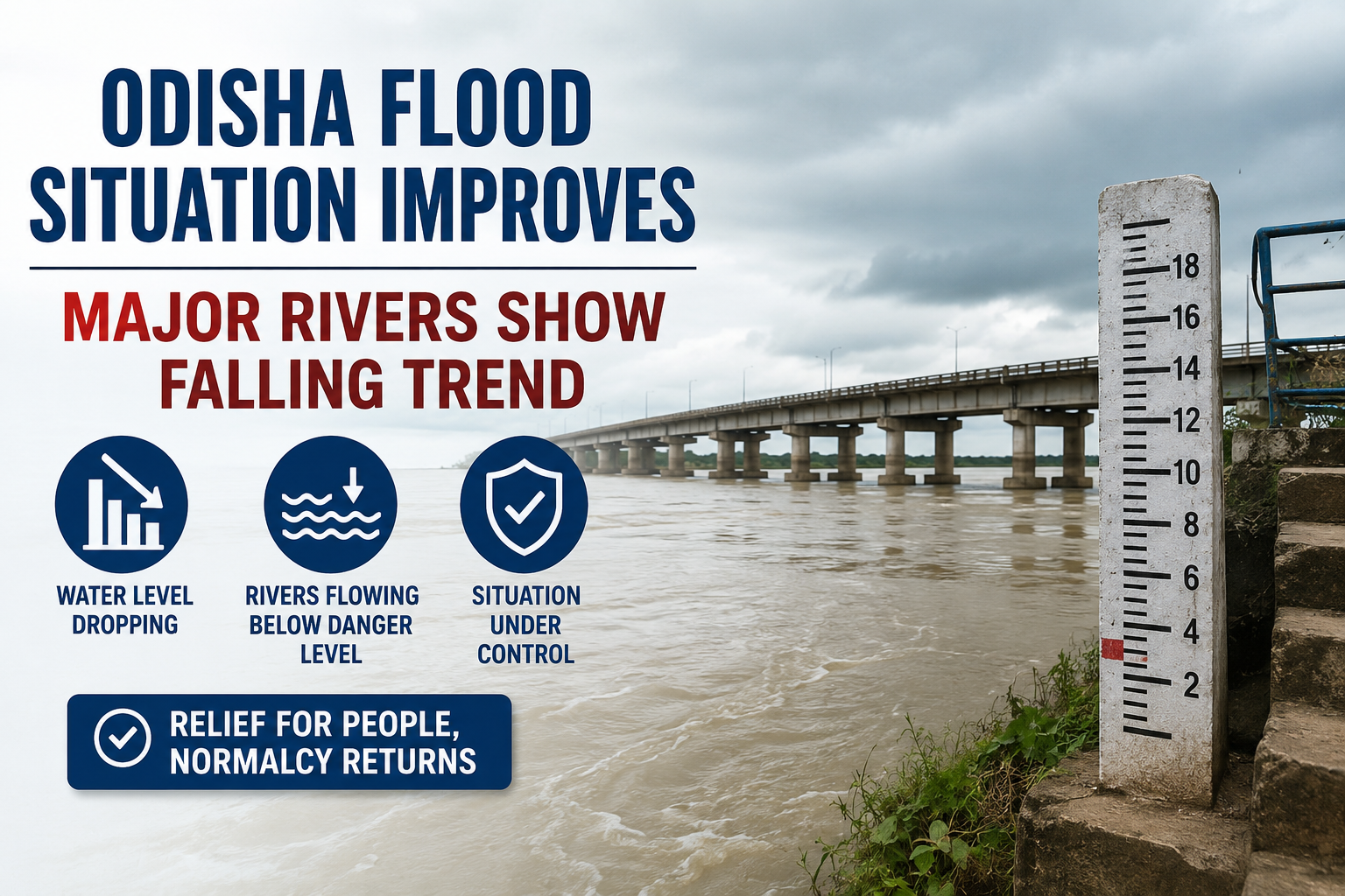 Odisha flood situation improves as major rivers show falling trend