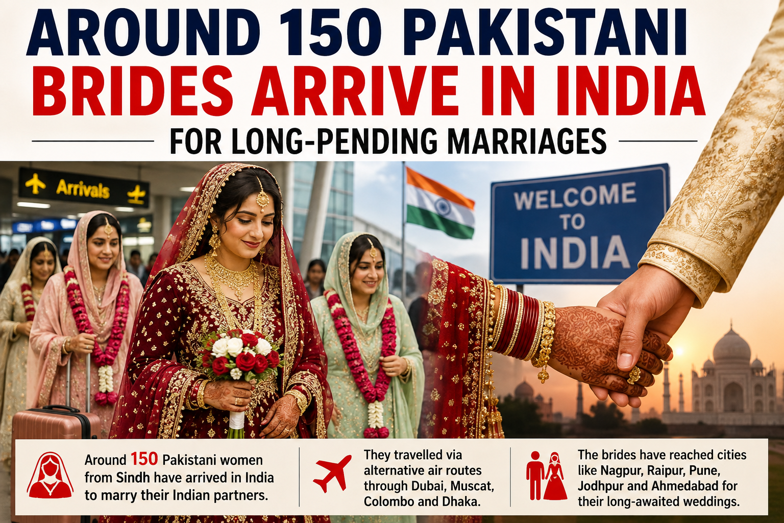 Around 150 Pakistani Brides Arrive in India for Long-Pending Marriages