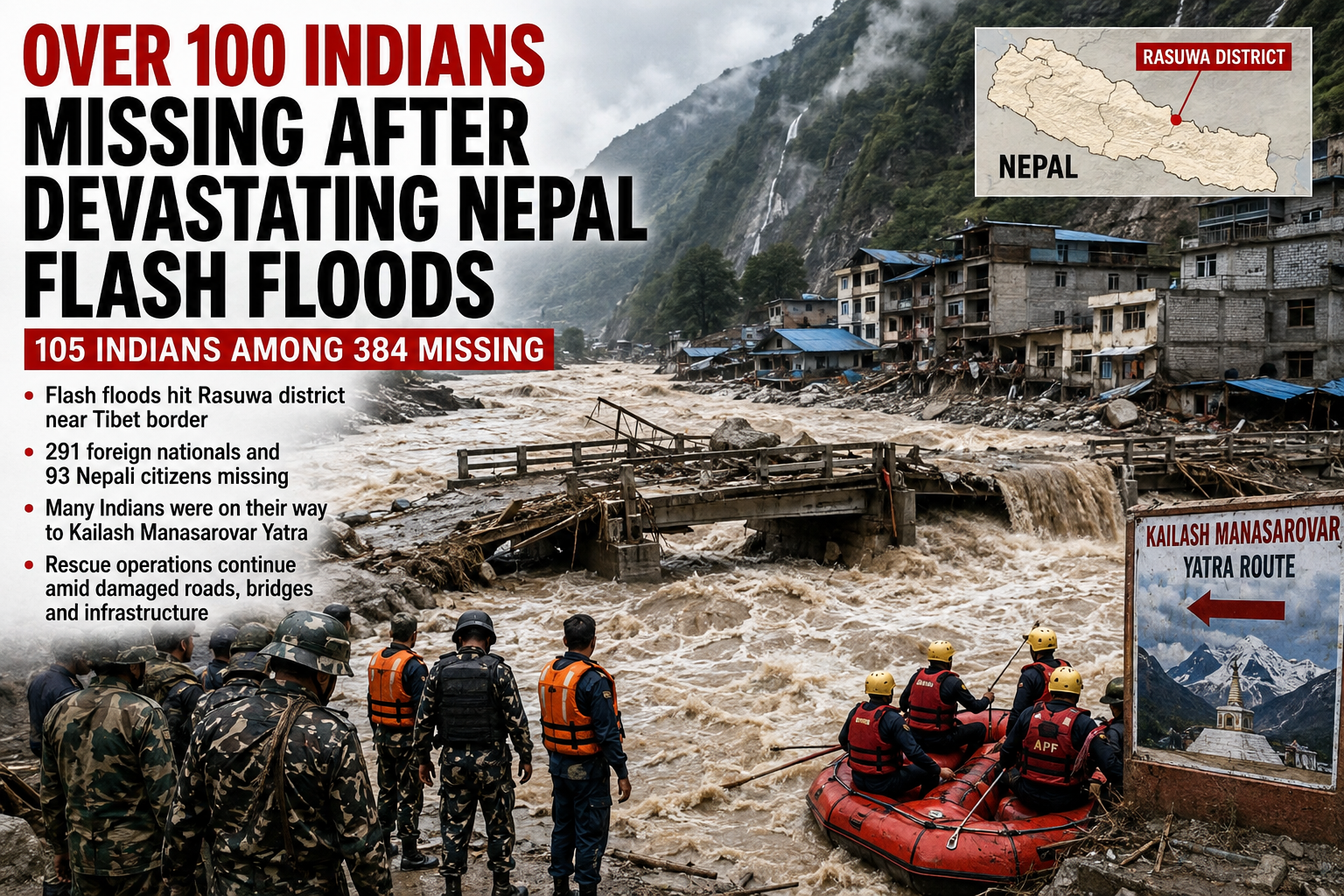 Over 100 Indians Missing After Devastating Nepal Flash Floods