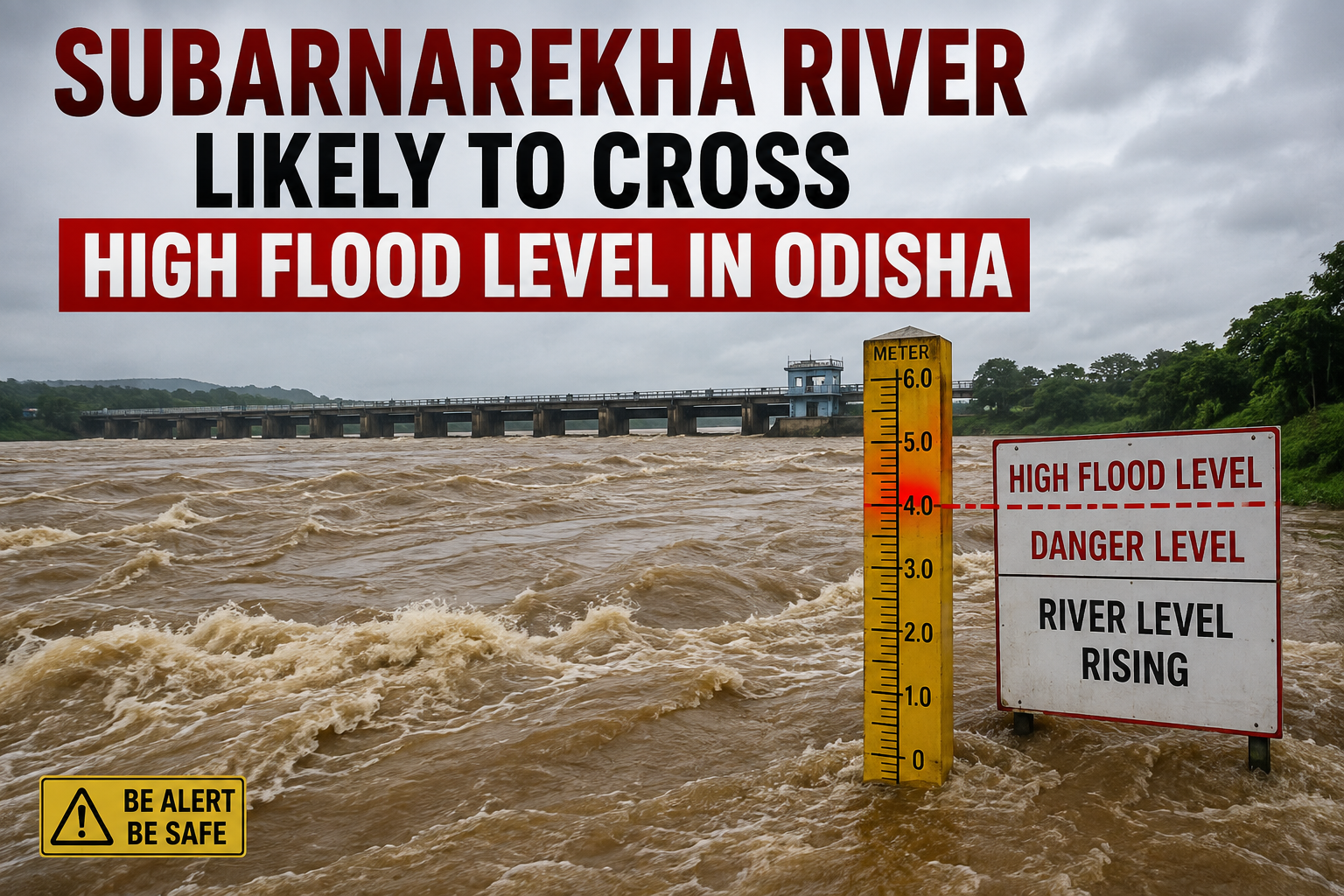 Subarnarekha River likely to cross high flood level in Odisha