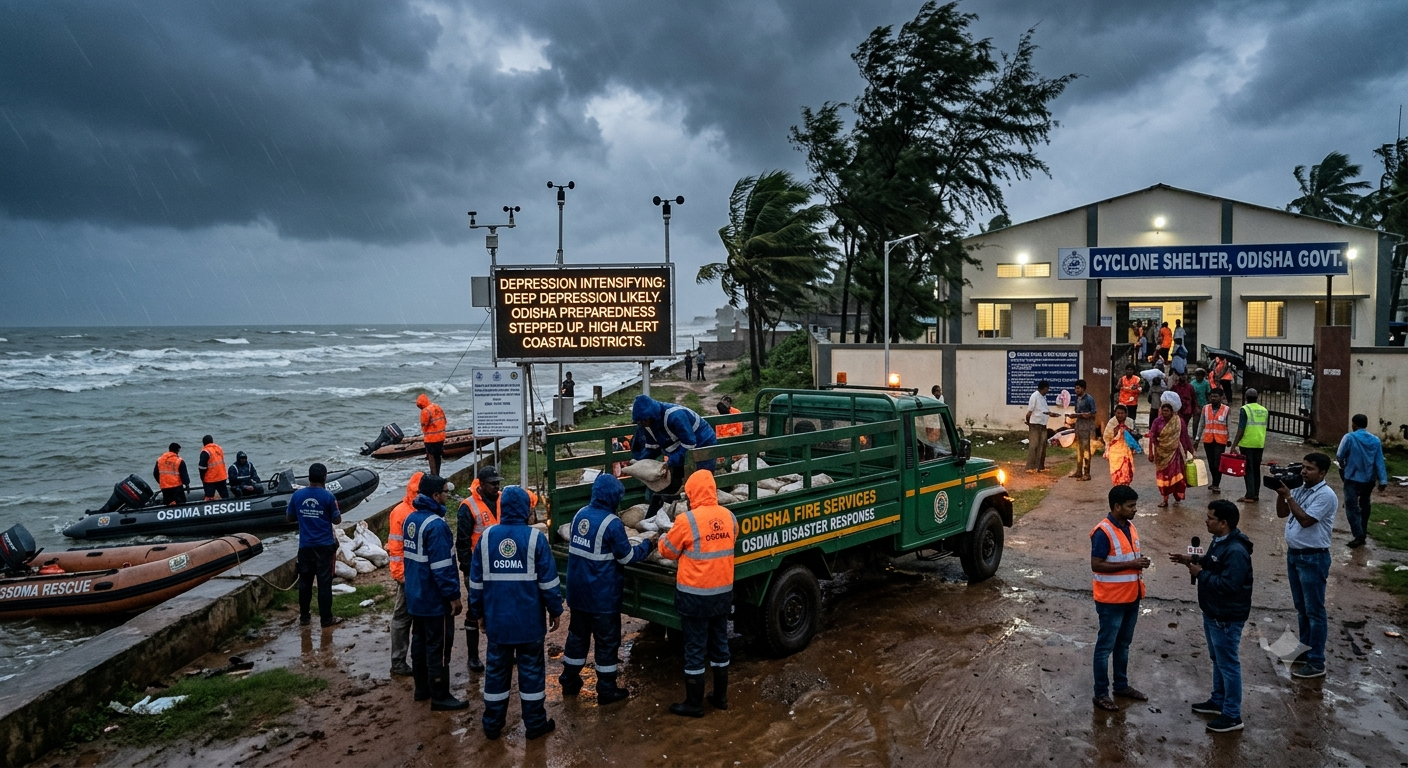 Odisha steps up preparedness as depression likely to intensify into deep depression