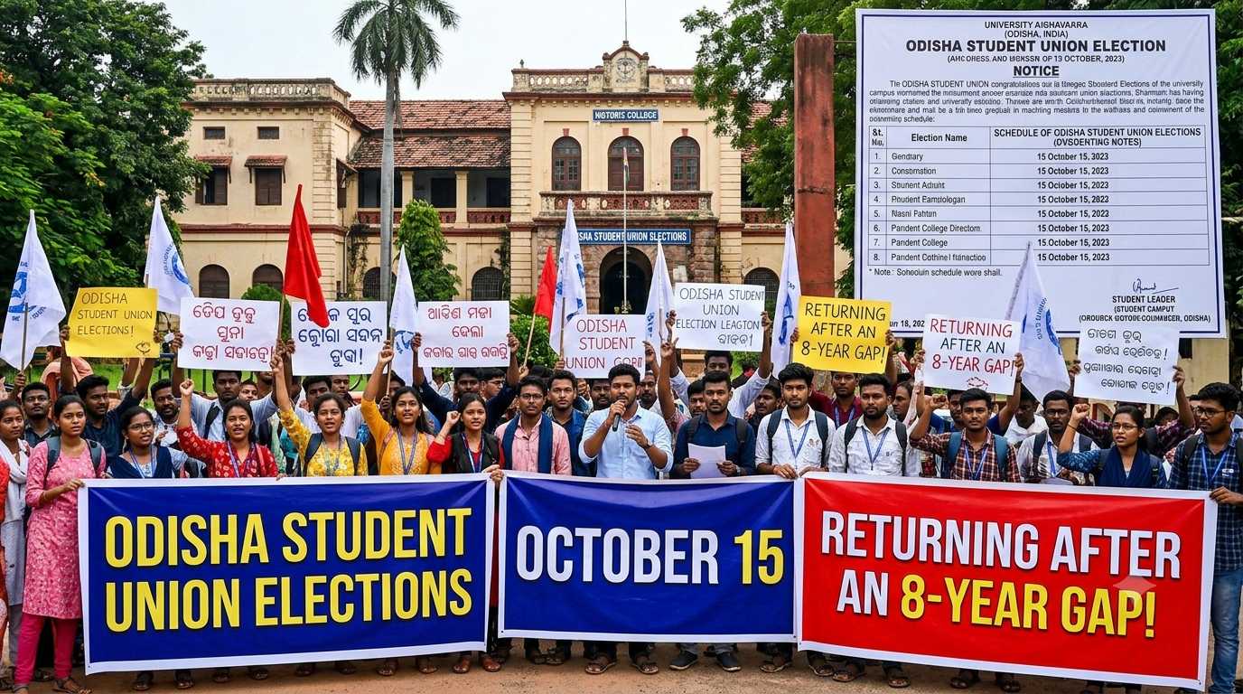 Odisha to hold student union elections on October 15 after eight-year gap