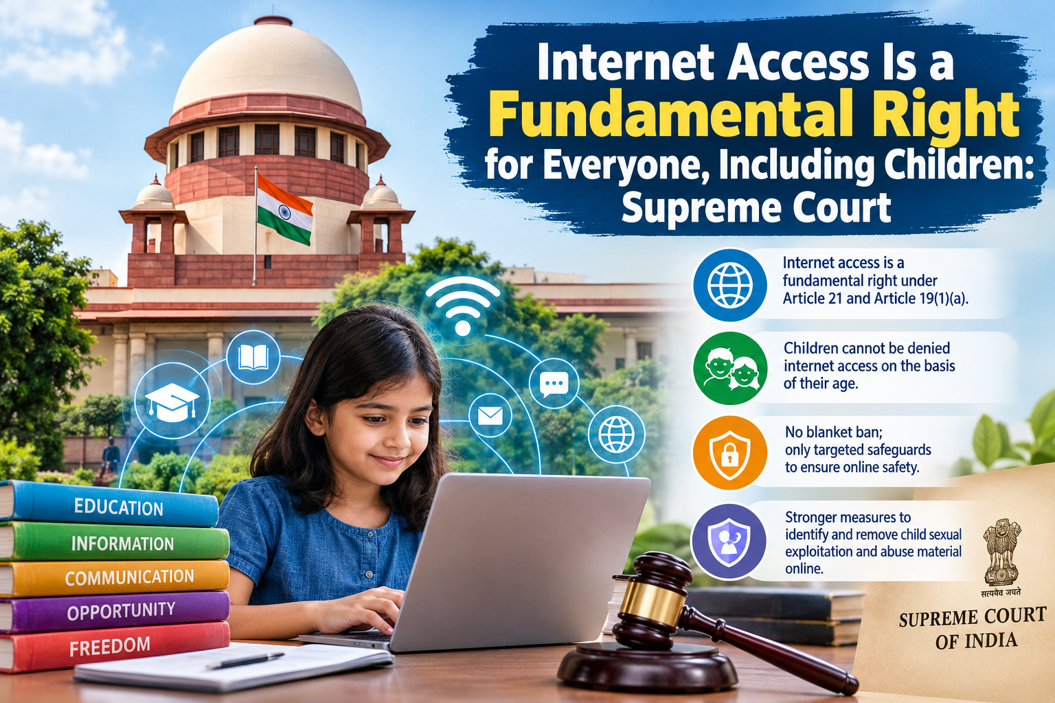 Internet Access Is a Fundamental Right for Everyone, Including Children: Supreme Court