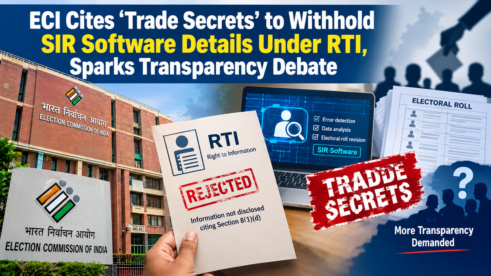 ECI Cites ‘Trade Secrets’ to Withhold SIR Software Details Under RTI, Sparks Transparency Debate
