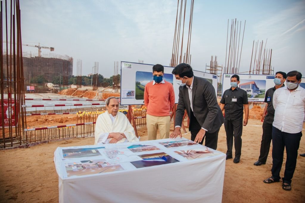 CM Naveen Patnaik today visited the Kalinga Stadium and reviewed the progress of the major sports infrastructure projects