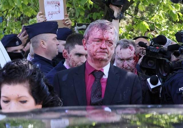 ପୋଲାଣ୍ଡରେ ରୁଷ ରାଷ୍ଟ୍ରଦୂତଙ୍କୁ ନାଲି କାଳି ମାଡ଼