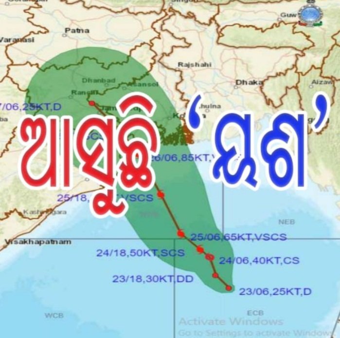ପାରାଦୀପ ଓ ସାଗର ଦ୍ୱୀପ ମଧ୍ୟରେ ଲ୍ୟାଣ୍ଡଫଲ କରିବ ବାତ୍ୟା ୟଶ