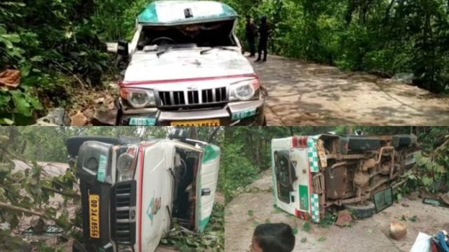 ଘାଟିରେ ଖସିଲା ୧୦୨ ଆମ୍ବୁଲାନ୍ସ