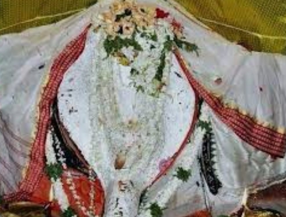 ମହାଳୟାରେ ଧବଳମୁଖୀ ବେଶରେ ଦର୍ଶନ ଦେଉଛନ୍ତି ମା’ ସମଲେଶ୍ୱରୀ