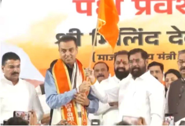 କଂଗ୍ରେସ ଛାଡ଼ି ଶିବସେନାରେ ଯୋଗ ଦେଲେ ମିଲିନ୍ଦ