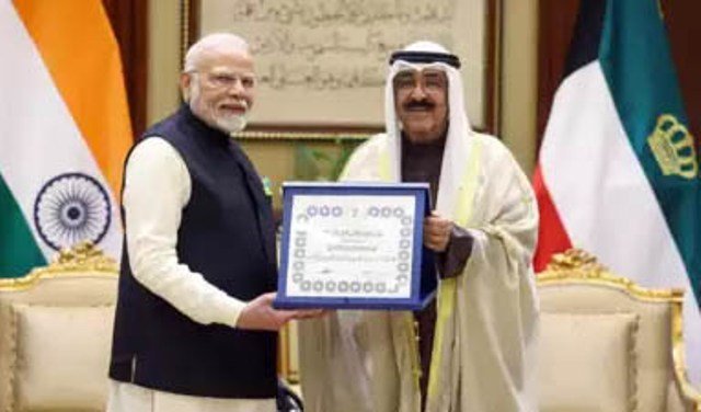 ମୋଦୀଙ୍କୁ ମିଳିଲା କୁଏତର ସର୍ବୋଚ୍ଚ ସମ୍ମାନ ‘ଅର୍ଡର ଅଫ୍ ମୁବାରକ୍ ଅଲ୍ କବୀର’