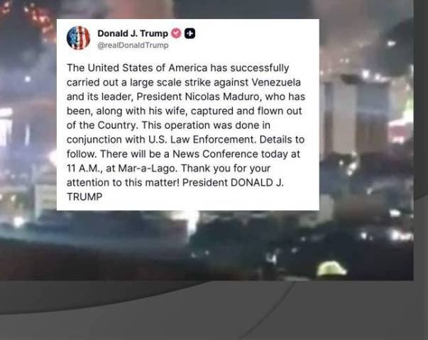 ଭେନେଜୁଏଲାରେ ରାଷ୍ଟ୍ରପତି ଅଟକ : ଟ୍ରମ୍ପ