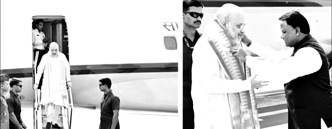 ଅମିତ ଶାହାଙ୍କୁ ସ୍ବାଗତ କଲେ ମୁଖ୍ୟମନ୍ତ୍ରୀ 