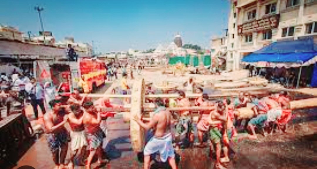 ତିନି ରଥର ଆଗ ଓ ପଛରେ ସଂଯୋଗ ପାଇଁ ଚାଲିଛି କତରା ନିର୍ମାଣ