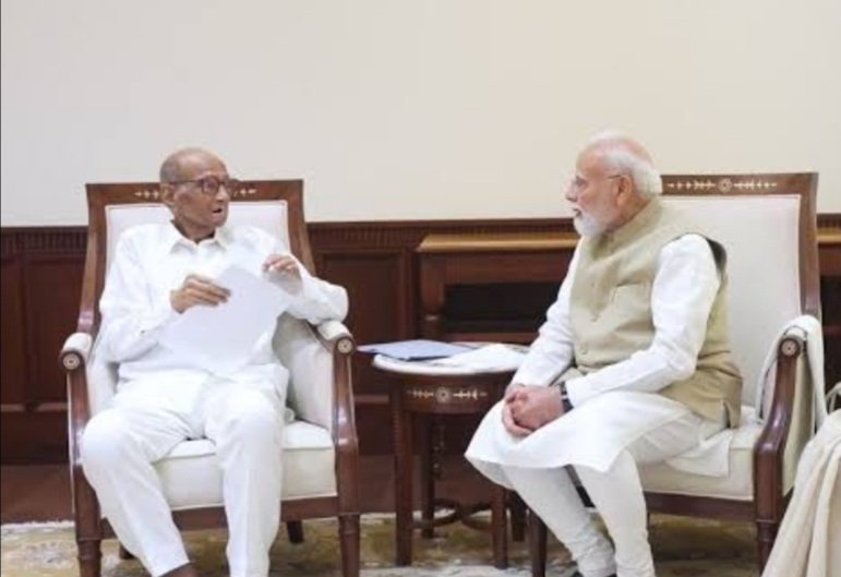 ପ୍ରଧାନମନ୍ତ୍ରୀଙ୍କୁ ଭେଟିଲେ ଶରଦ ପାୱାର ଏବଂ ତାଙ୍କ ଝିଅ ସୁପ୍ରିୟା ସୁଲେ